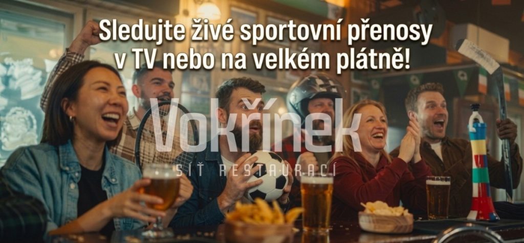 Live sportovní přenosy v TV nebo na velkém plátně!